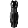 Made by Emma MBE Women's Sexy Sleeveless Stretch Cocktail Party Body-Con Midi Dress - Dresses - $9.98 