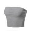 Made by Emma Women's Fitted Solid Cotton Based Double Layered Crop Top - Shirts - $7.99 