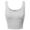 Made by Emma Women's Junior Sized Basic Solid Sleeveless Crop Tank Top - Shirts - $7.99 