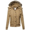 Made by Emma Women's Quilted Puffer Jacket with Detachable Faux Fur Hood - Outerwear - $37.97  ~ ¥254.41