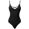 Made by Emma Women's Sexy Solid Caged V-Neck Sleeveless Bodysuit - Biancheria intima - $6.99  ~ 6.00€
