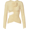 Magda Butrym Floral-appliqué ruched top - Camisas manga larga - $1,235.00  ~ 1,060.72€