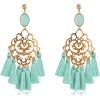 Magnolia (Mint Gold) earrings, jewelry - Earrings - 40.00€  ~ $46.57