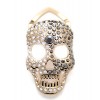Maikun Scarf Ring Halloween Skull Brooch Decorated Rhinestone - Scarf - $48.00 