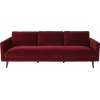 Maison du Monde red velvet sofa - インテリア - 