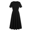 MakeMeChic Women's Short Sleeve Casual Summer Flared Tunic Swing Midi Dress - Dresses - $15.99  ~ £12.15
