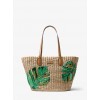 Malibu Palm Embroidered Woven Straw Tote - Hand bag - $398.00 