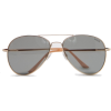 Mango Women's Aviator Style Sunglasses Gold - Sunglasses - $29.99 