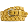 Mango Women's Braided Leather Belt Yellow - Cinturones - $22.99  ~ 19.75€