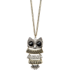 Mango Women's Chain With Oversize Owl Pendant - Pendants - $19.99 
