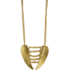 Mango Women's Feather Necklace Gold - Naszyjniki - $19.99  ~ 17.17€