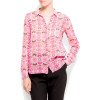 Mango Women's Floral Print Shirt FLUORINE PINK - Shirts - $59.99 