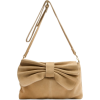 Mango Women's Leather Messenger Bow Handbag Beige - Messenger bags - $89.99 