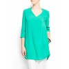 Mango Women's Long Blouson Emerald Green - Long sleeves shirts - $49.99 