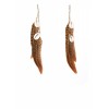 Mango Women's Long Feather And Shell Earrings - Earrings - $14.99 