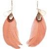 Mango Women's Long Feather And Shell Earrings - Aretes - $19.99  ~ 17.17€