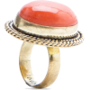 Mango Women's Oversize Stone Ring Coral - 戒指 - $19.99  ~ ¥133.94