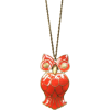 Mango Women's Owl Necklace Coral - Naszyjniki - $19.99  ~ 17.17€