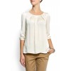 Mango Women's Pleated Bluson Neutral - Camisa - longa - $54.99  ~ 47.23€