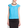 Mango Women's Relaxed-fit Short Sleeves Blouse Turquoise - トップス - $39.99  ~ ¥4,501