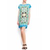 Mango Women's Relaxed-fit Straight-cut Dress Turquoise - ワンピース・ドレス - $49.99  ~ ¥5,626