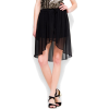 Mango Women's Sheer Tail Hem Skirt BLACK - Gonne - $49.99  ~ 42.94€