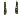 Mango Women's Shiny Stones Hoop Earrings Black - Naušnice - $29.99  ~ 190,51kn