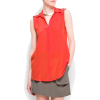 Mango Women's Silk Shirt Orange - Košulje - kratke - $69.99  ~ 60.11€