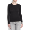 Mango Women's Slim-fit Round Neck Jumper Black - Camisa - longa - $39.99  ~ 34.35€