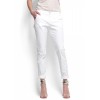 Mango Women's Straight-leg Trousers White - Hlače - dolge - $54.99  ~ 47.23€