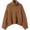 Mango brown cable knit jumper - Puloverji - 