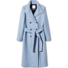 Mango ice blue wool belted coat - アウター - 