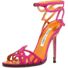 Manolo Blahnik - pink & orange sandals - サンダル - 