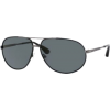 Marc by Marc Jacobs MMJ215/P/S Sunglasses - 0H9B Shiny Black Dark Ruthenium (RA Grey Polarized Lens) - 63mm - Sunglasses - $151.82 