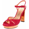Marc by Marc Jacobs Women's  Suede Platform Sandal Berry Suede - Sandals - $197.82 