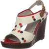 Marc by Marc Jacobs Women's Gommone 615994 Fabric Dot Wedge Cream - Sandals - $139.89 