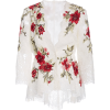 Marchesa Embroidered Lace Top - Camisa - longa - 