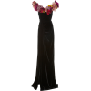 Marchesa Floral-Applique velvet gown - 连衣裙 - $4,995.00  ~ ¥33,468.17