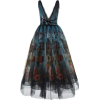 Marchesa Floral Ombre V Neck Dress - Платья - 