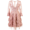 Marchesa Notte Spitzenkleid mit Tüllrock - sukienki - 