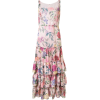 Marchesa Notte floral print ruffled dres - Obleke - 