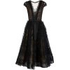 Marchesa Ruffled Lace Midi Dress - sukienki - 