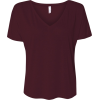 Maroon V-Neck - Майки - короткие - 