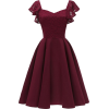 Maroon lace - sukienki - 