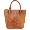 Massimo Castelli Embossed Leather Tote - Poštarske torbe - 