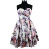 Meier Women's Print Strapless Sweetheart Short Homecoming Dress - sukienki - $139.00  ~ 119.39€