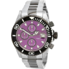 Men's Stainless Steel Pro Diver Quartz Chronograph Purple Dial Rotating Black Belzel - Watches - $139.09  ~ £105.71