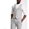 Men's plaid vest suit (River Island) - 模特（真人） - 