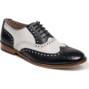 Men Black White Oxford Brogue Wingtip La - 平软鞋 - $199.00  ~ ¥1,333.37