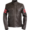 Men Dark Brown Leather Biker Jacket - Jakne i kaputi - $264.00  ~ 1.677,08kn